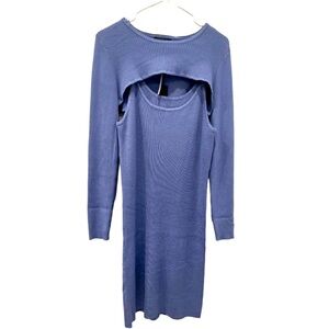 House of Harlow 1960 Ribbed Knit Midi Dress w/ Crop Shrug Attached